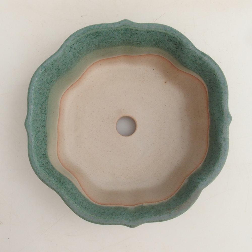 Bol à bonsaï H06 - 14,5 x 14,5 x 5 cm - vert