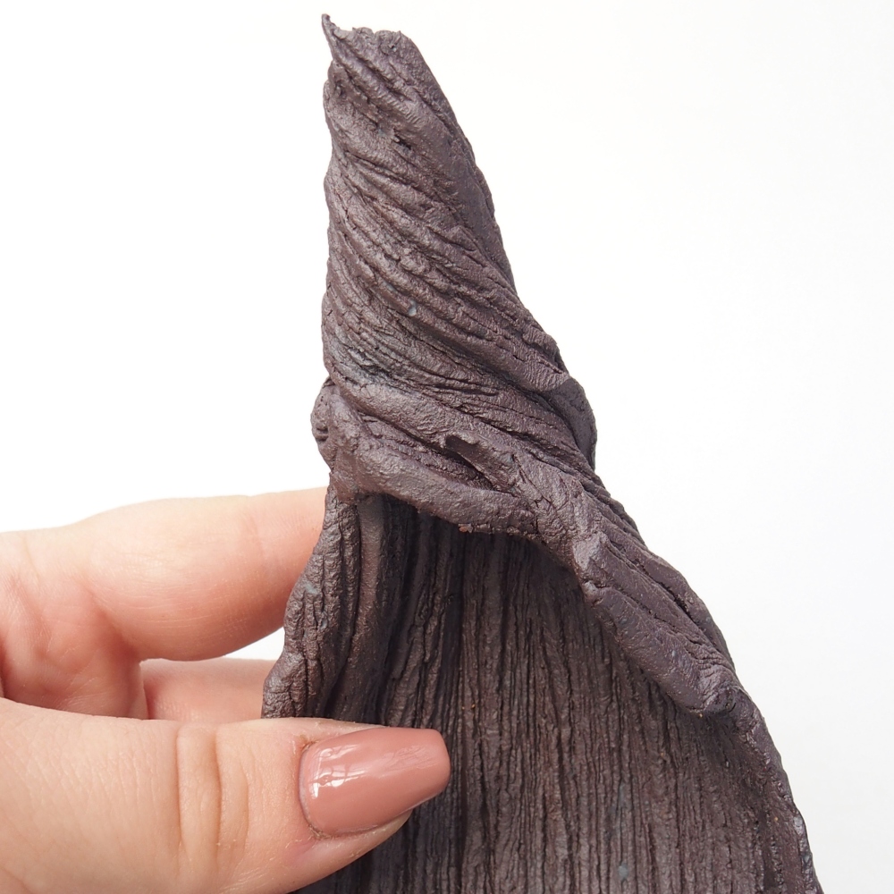 Coquille en céramique 10 x 7,5 x 14,5 cm , couleur métallique