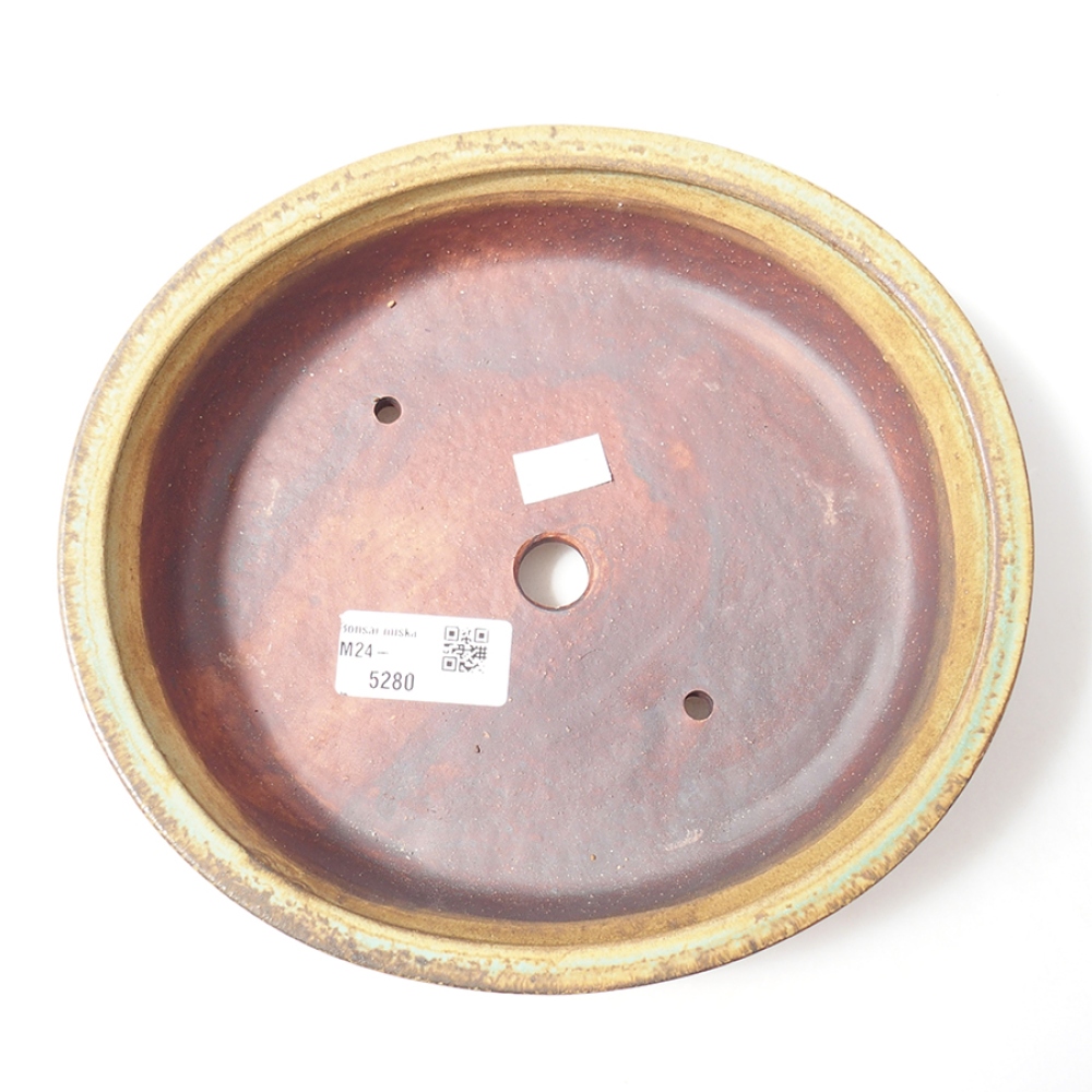 Bol à bonsaï en céramique 21 x 19 x 5 cm, vert