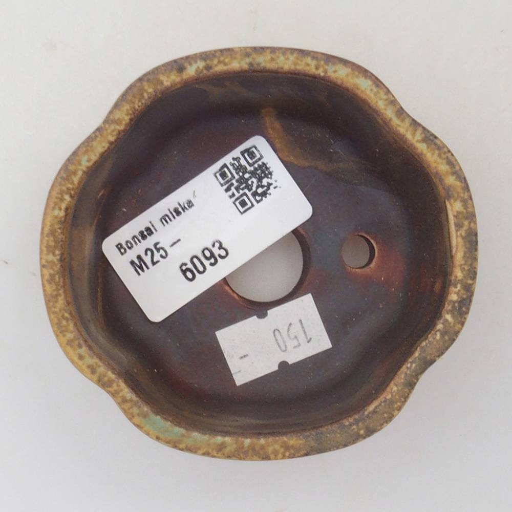 Bol à bonsaï en céramique 10 x 8,5 x 4 cm, brun