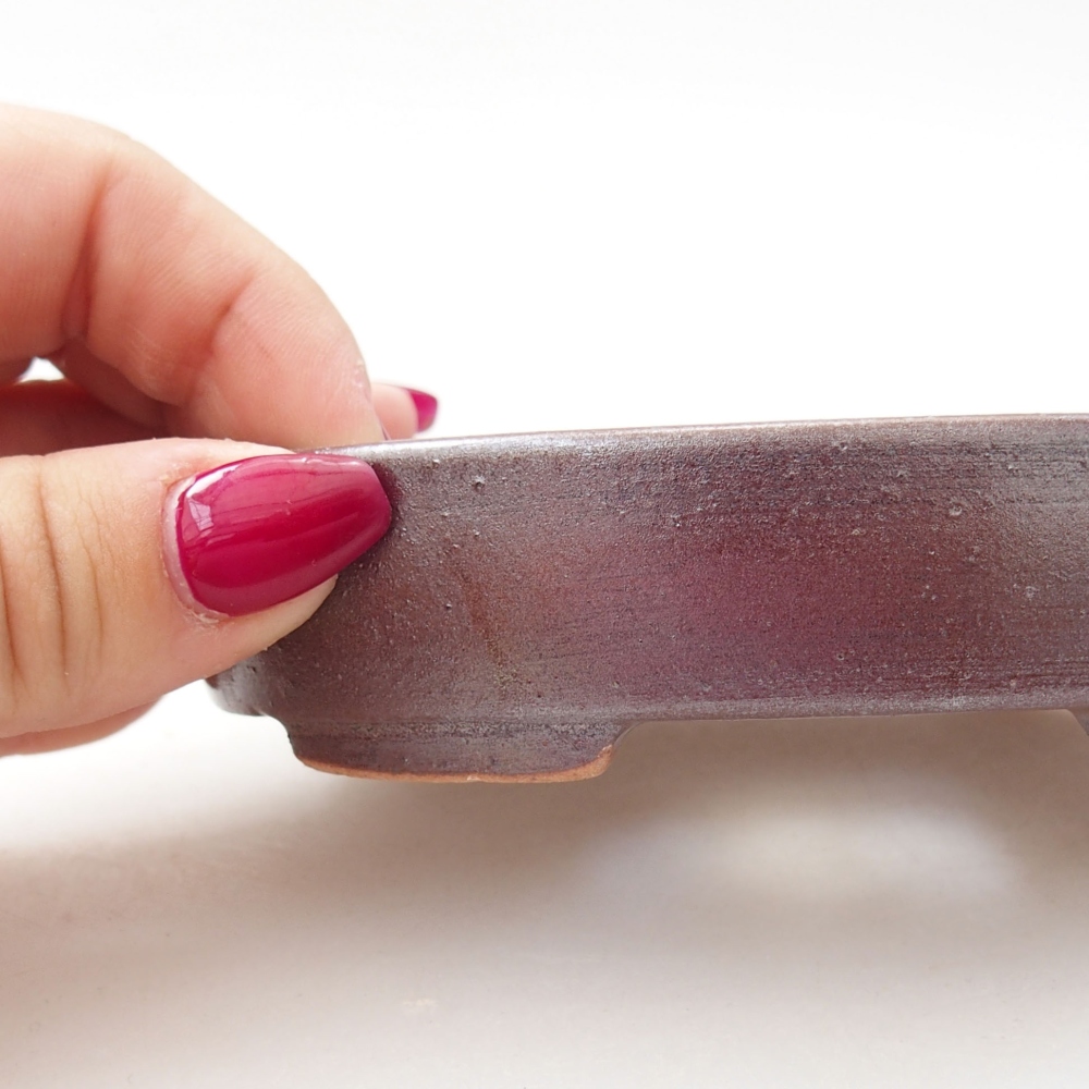 Bol à bonsaï en céramique 11,5 x 9 x 2,5 cm, brun