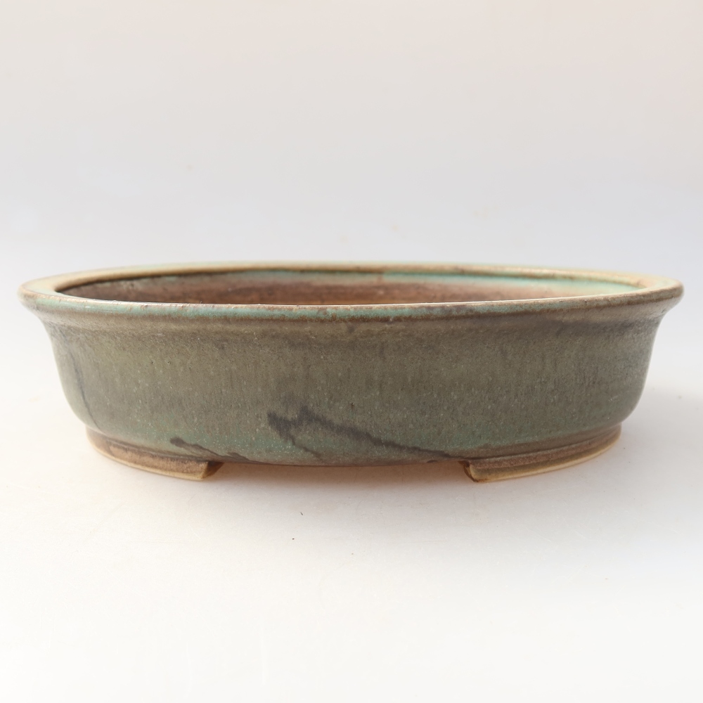 Bol à bonsaï en céramique 21 x 19 x 5 cm, vert