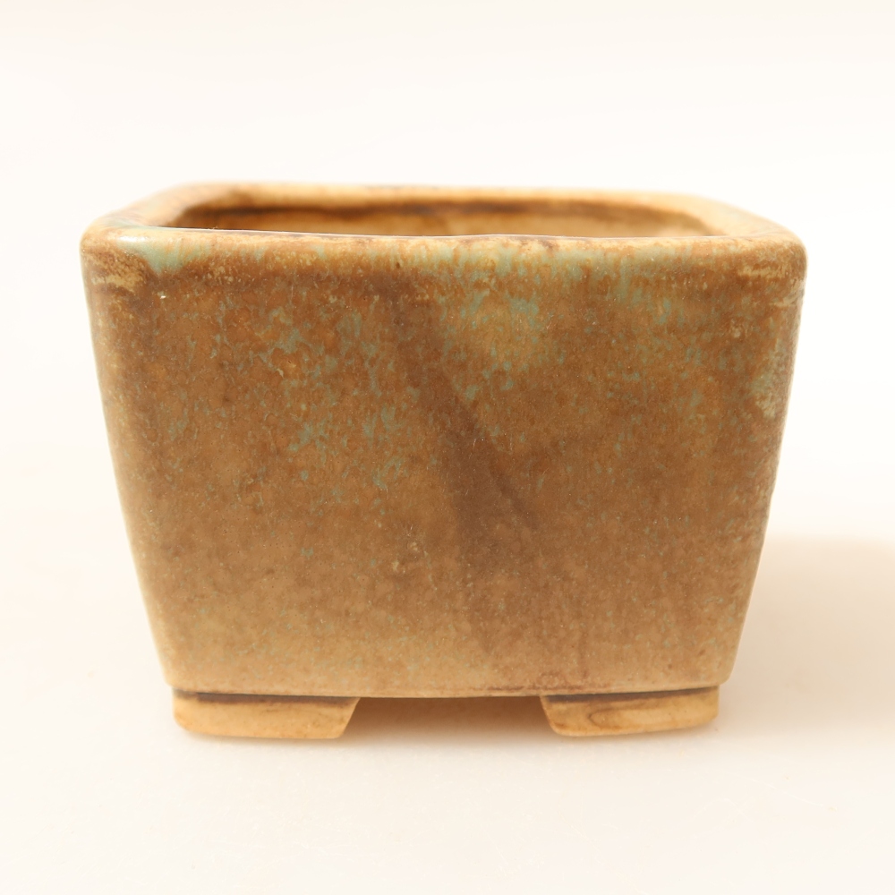 Bol à bonsaï en céramique 6,5 x 6,5 x 4,5 cm, vert