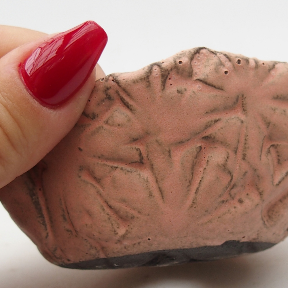 Coquille en céramique 9 x 8 x 4 cm , couleur rose