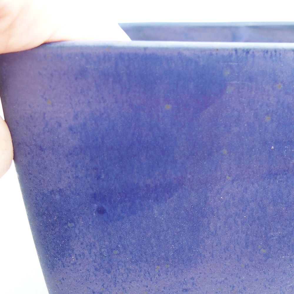 Bol à bonsaï en céramique 15 x 15 x 10,5 cm, couleur bleu