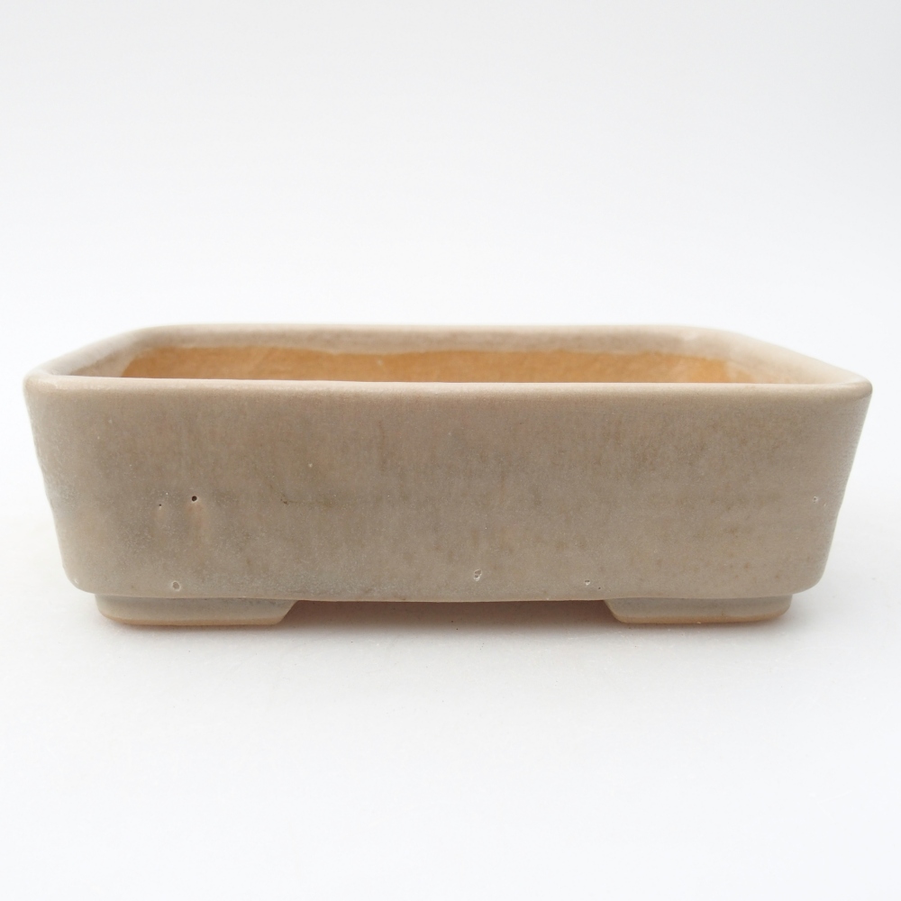 Bol à bonsaï en céramique 14,5 x 10,5 x 4,5 cm, couleur beige