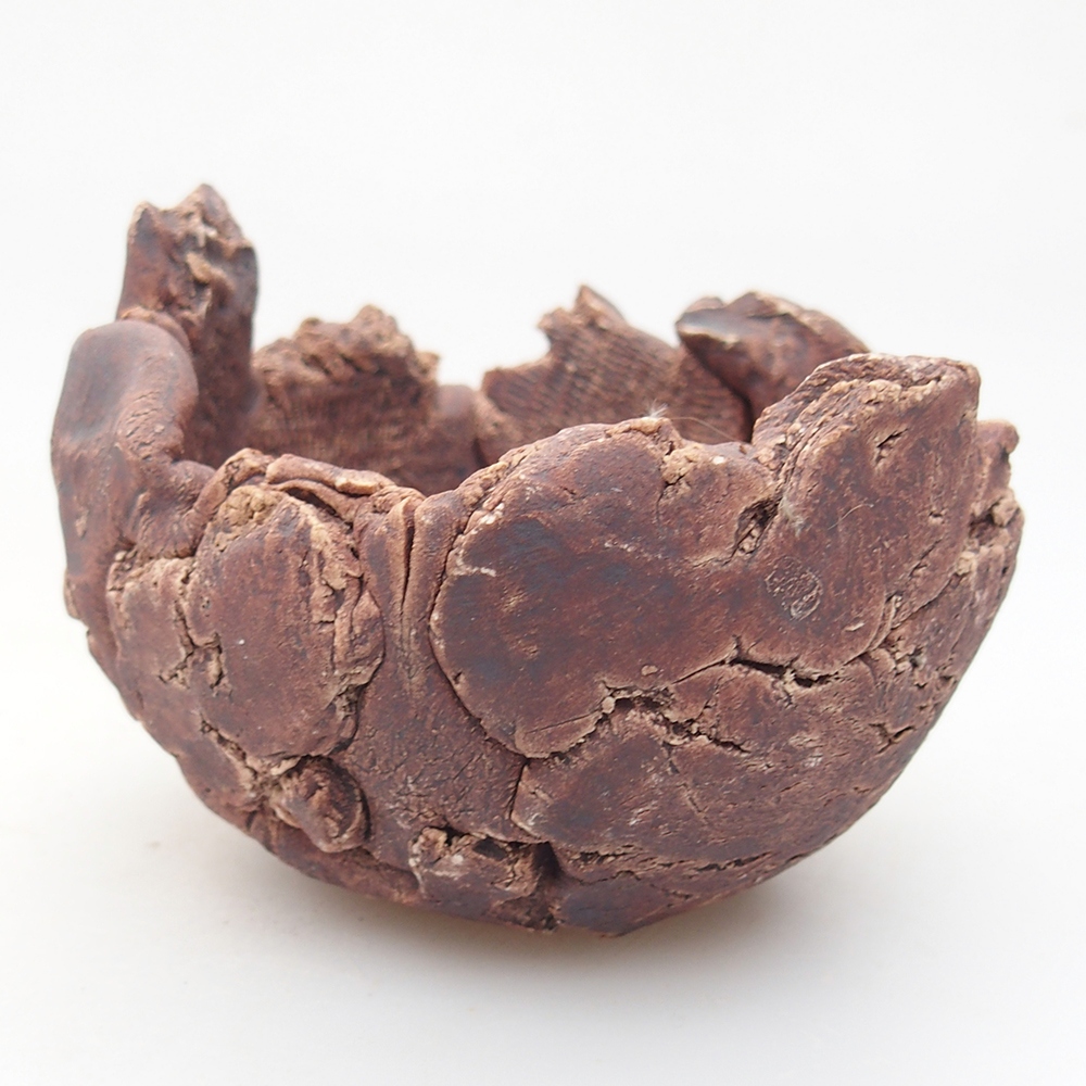 Coquille en céramique 9,5 x 9 x 7 cm , couleur marron