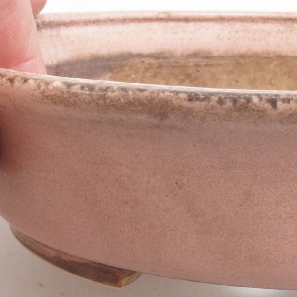 Bol à bonsaï en céramique 10 x 8,5 x 4 cm, brun