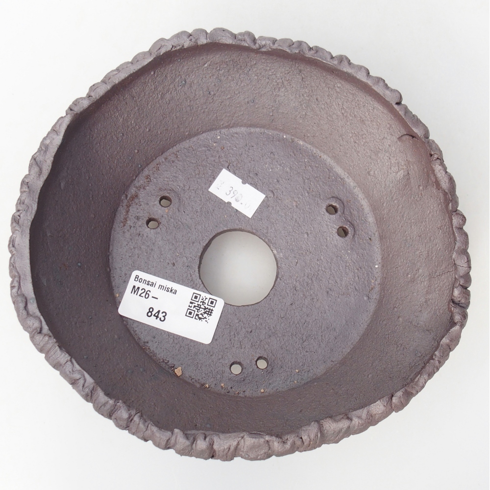 Coupe bonsaï en céramique 16,5 x 16,5 x 6,5 cm, couleur métal