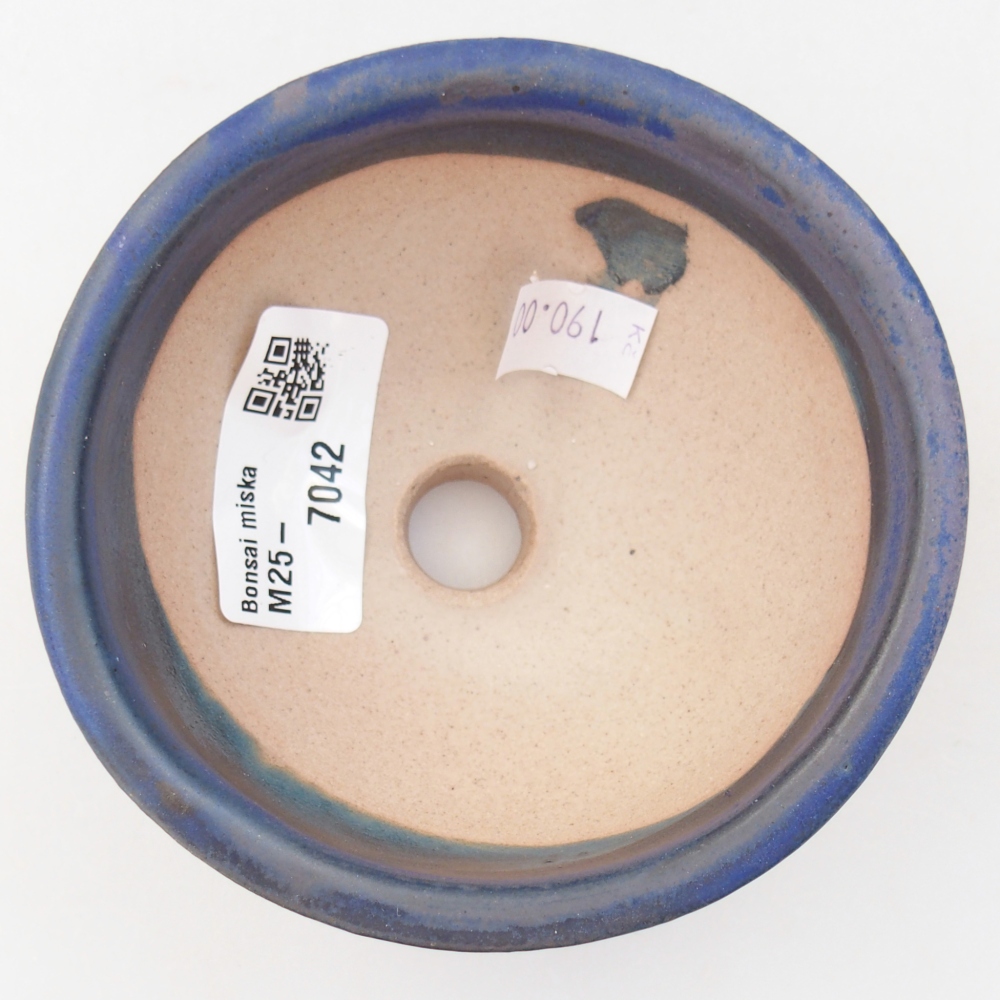 Bol à bonsaï en céramique 9,5 x 9,5 x 5 cm, couleur bleu