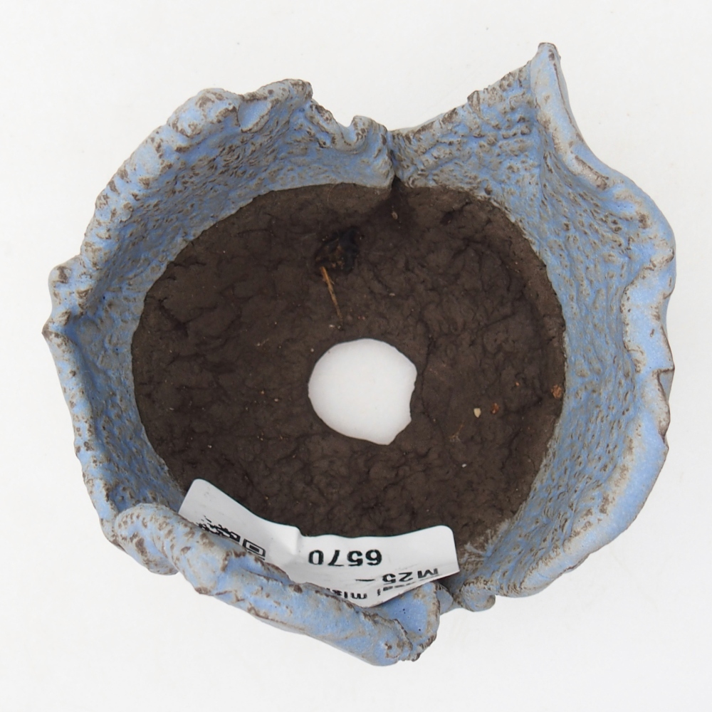 Coquille en céramique 7 x 8 x 5,5 cm , couleur bleu