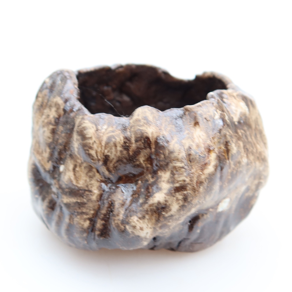 Coquille en céramique  5 x 5 x 6 cm , couleur marron