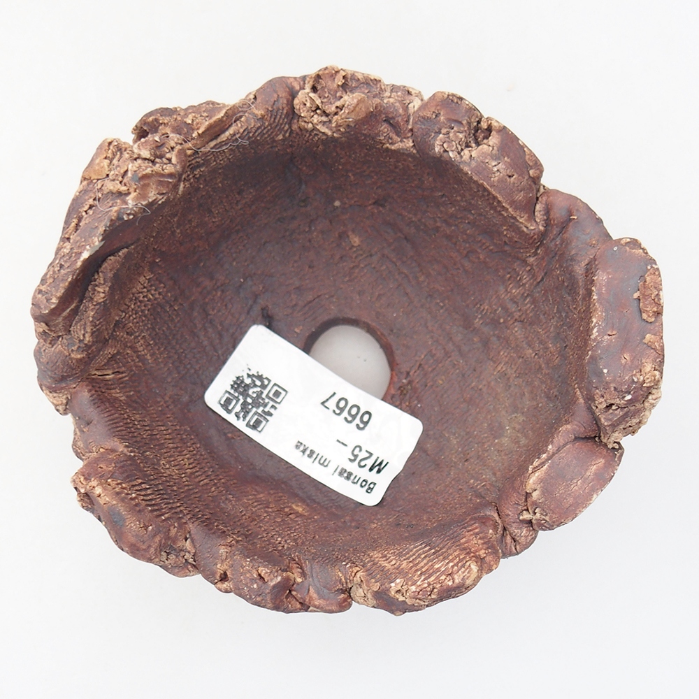 Coquille en céramique 9 x 9 x 6 cm , couleur marron