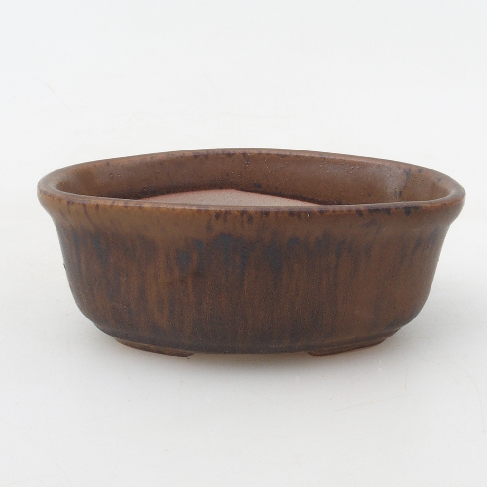 Bol bonsaï + soucoupe H05 - 11 x 8 x 4 cm - brun