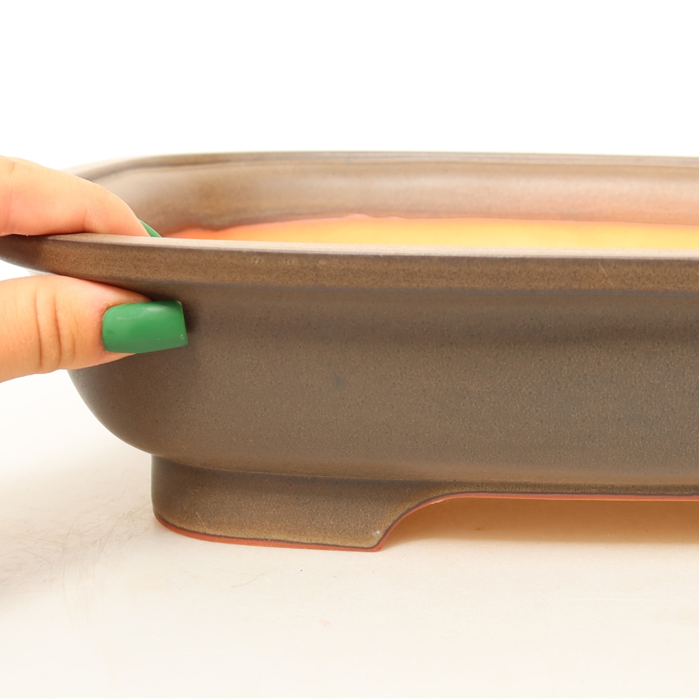 Bol en céramique  33 x 25 x 9,5 cm, couleur marron