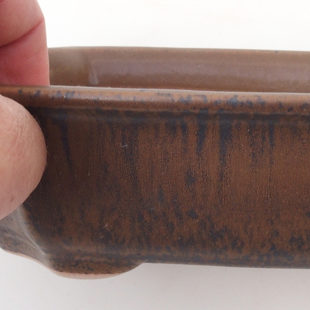 Bol à bonsaï H03 - 16,5 x 12 x 4,5 cm - brun