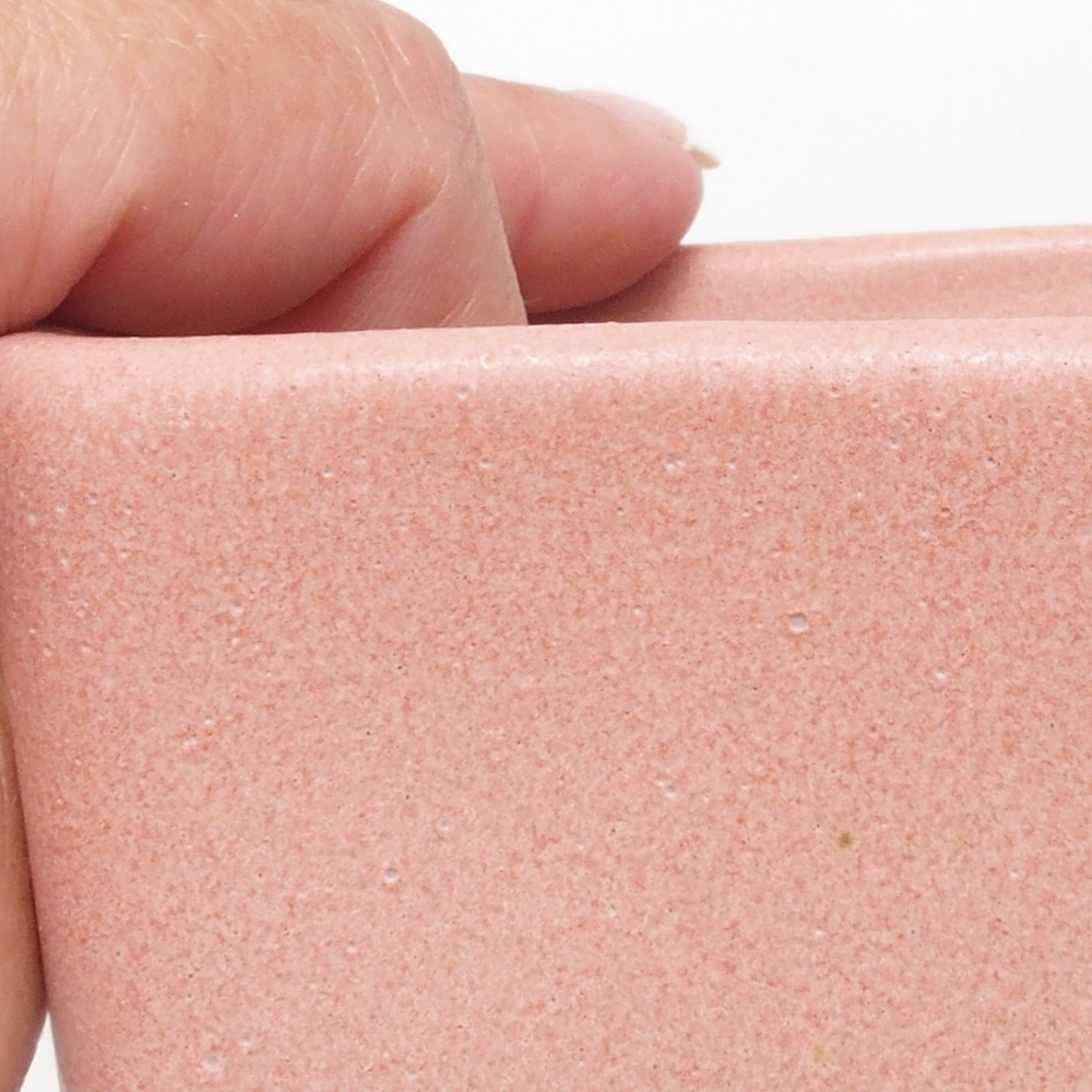 Bol à bonsaï en céramique 8,5 x 8,5 x 11 cm, rose