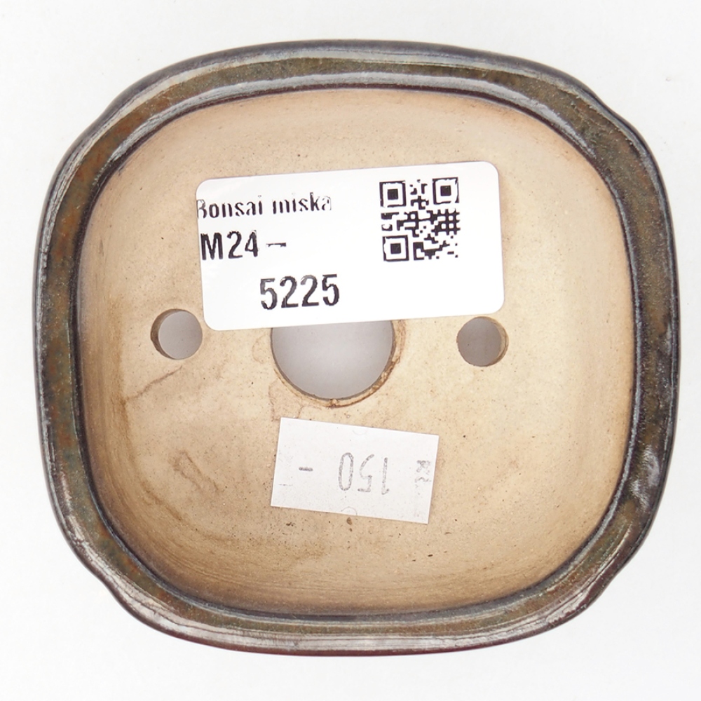 Bol à bonsaï en céramique 7,5 x 7 x 4 cm, couleur noire