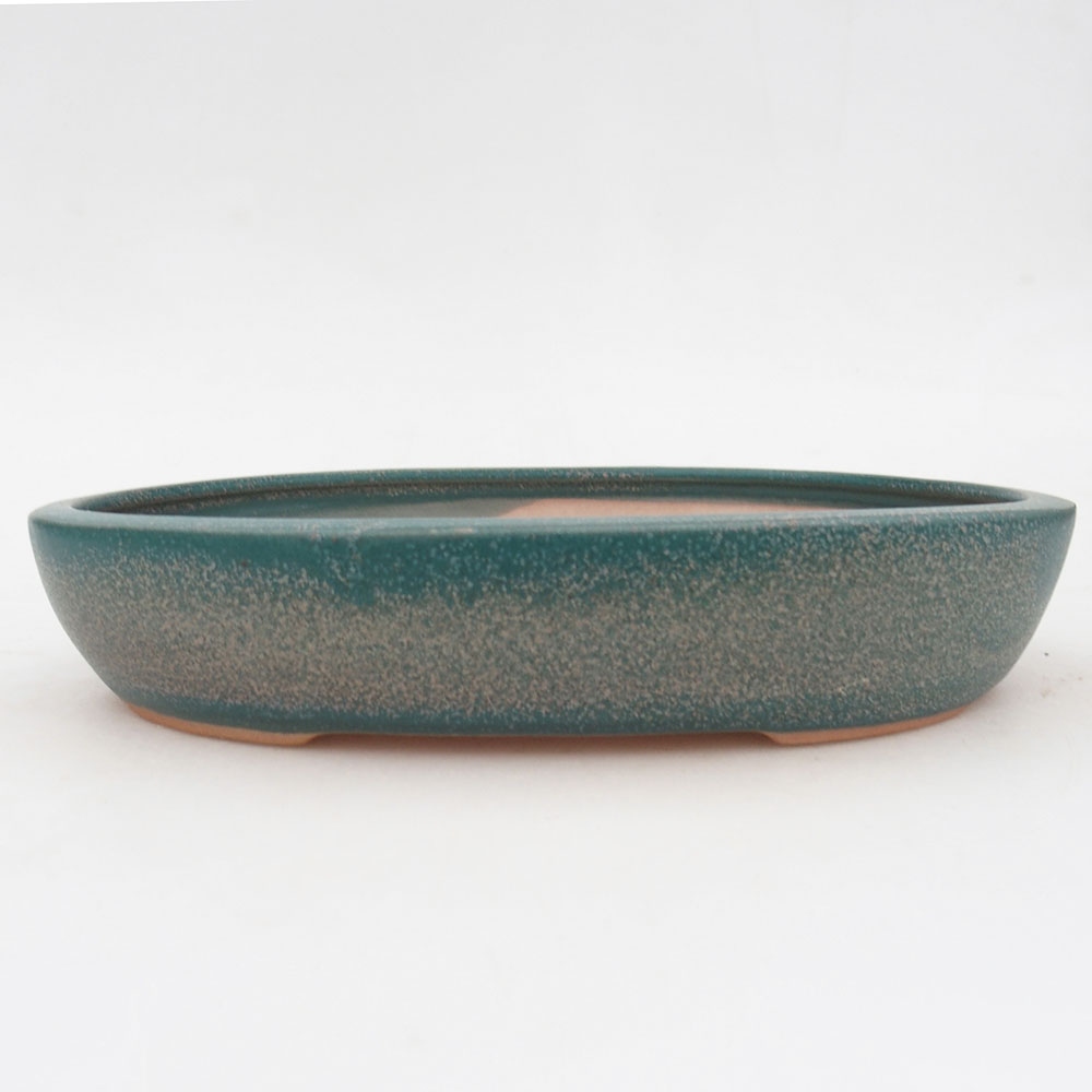 Bol à bonsaï en céramique 22 x 17 x 4 cm, couleur bleu