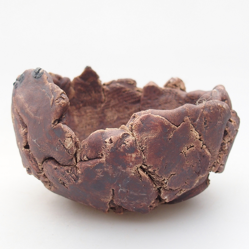 Coquille en céramique 9 x 8,5 x 6 cm , couleur marron