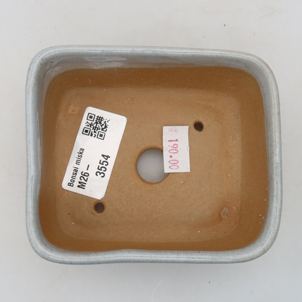 Bol à bonsaï en céramique 10,5 x 8,5 x 4 cm, gris