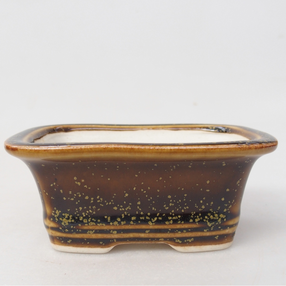 Mini bol bonsaï 10 x 7,5 x 4 cm, jaune