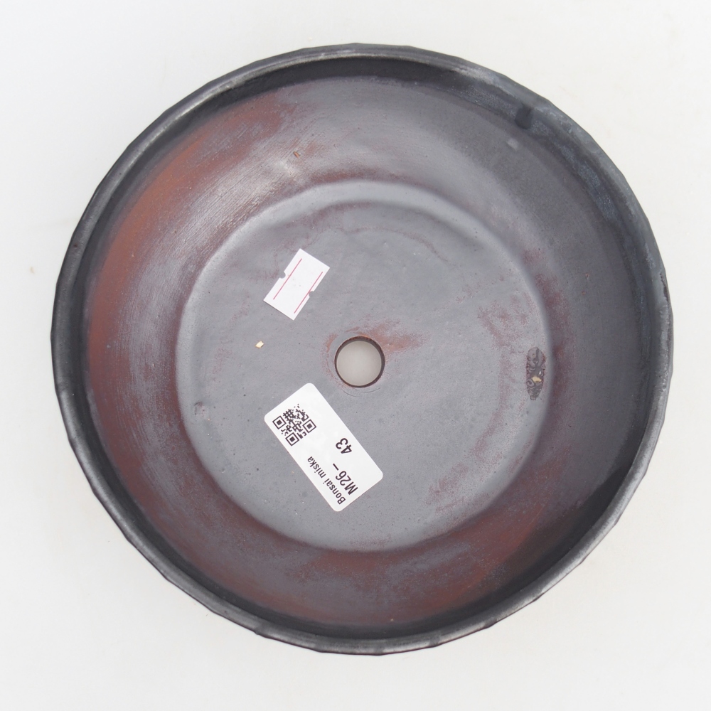 Bol à bonsaï en céramique 18 x 18 x 5,5 cm, noir