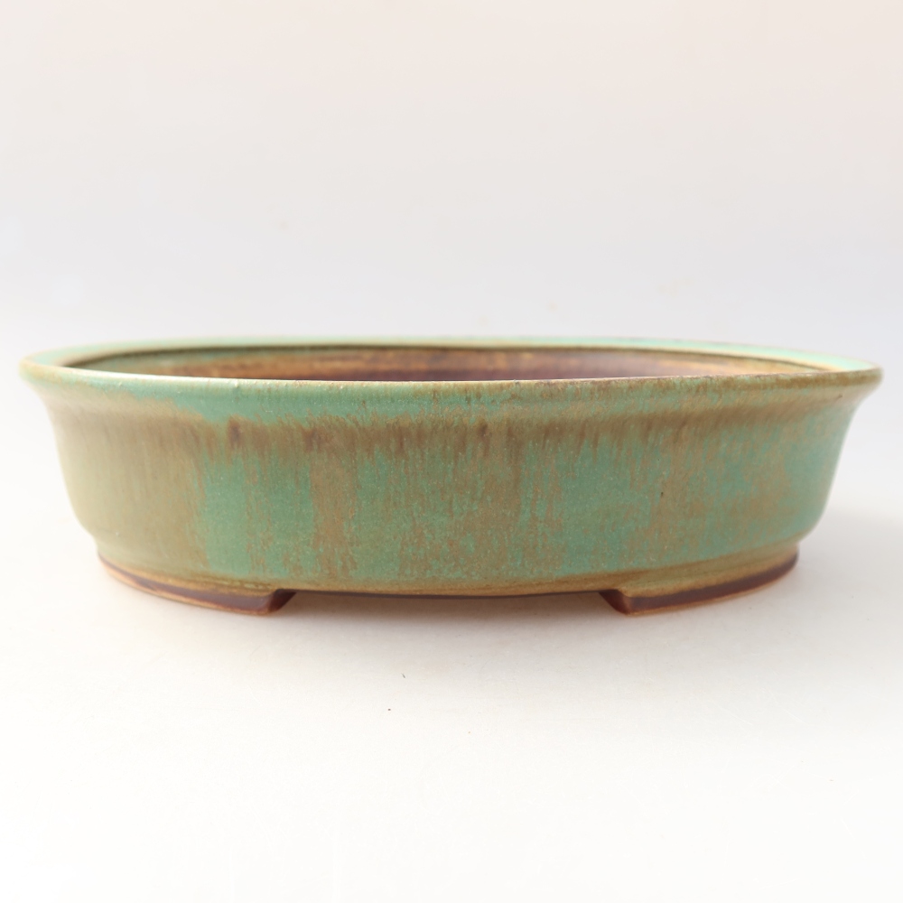 Bol à bonsaï en céramique 21 x 19 x 5 cm, vert
