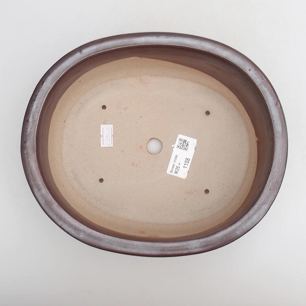 Bol à bonsaï en céramique 23 x 19 x 7 cm, bordeaux