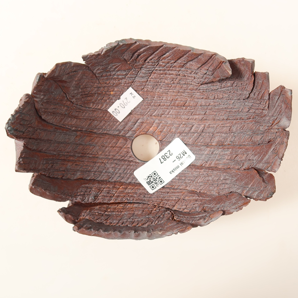 Coquille en céramique  15,5 x 12 x 9 cm, couleur marron