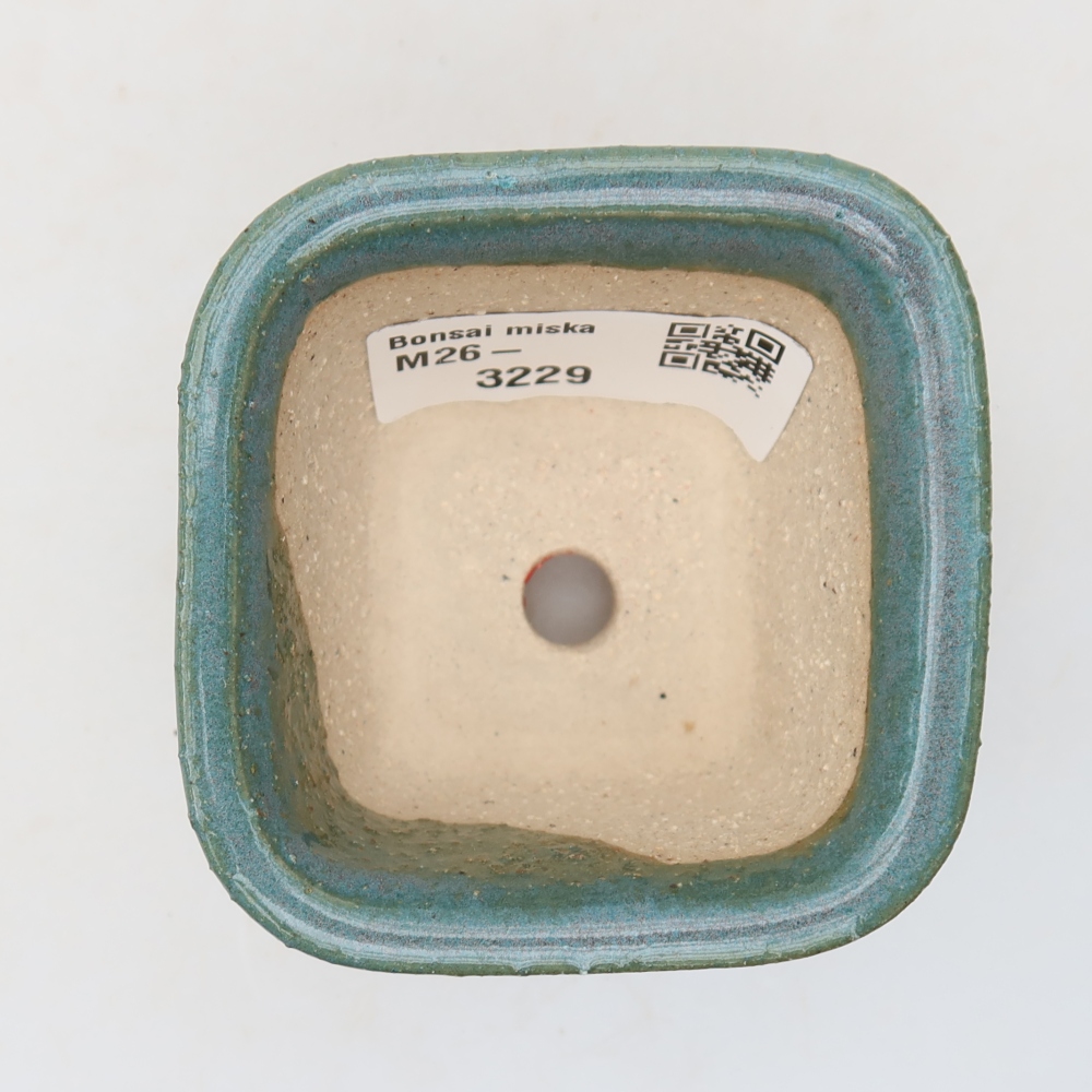 Bol à bonsaï en céramique 6,5 x 6,5 x 5 cm, couleur bleu
