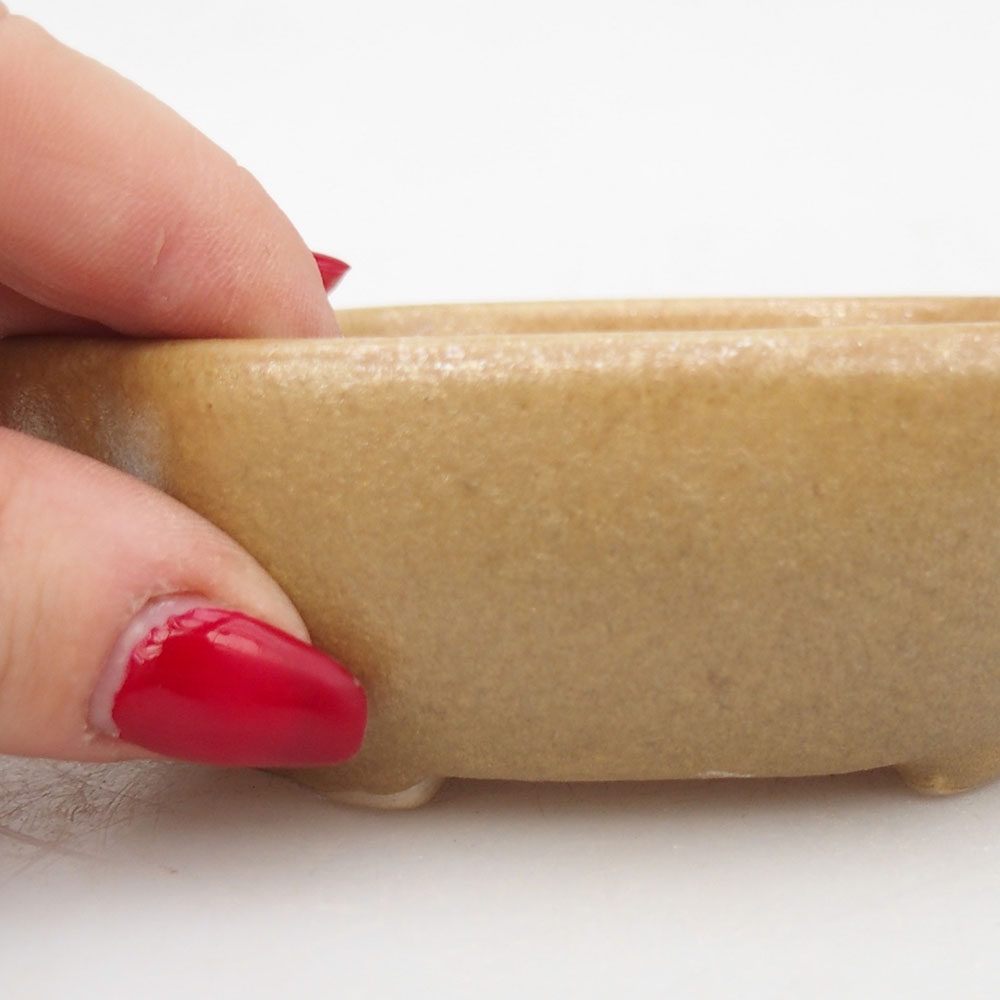 Bol à bonsaï en céramique 125 x 10 x 3 cm, brun