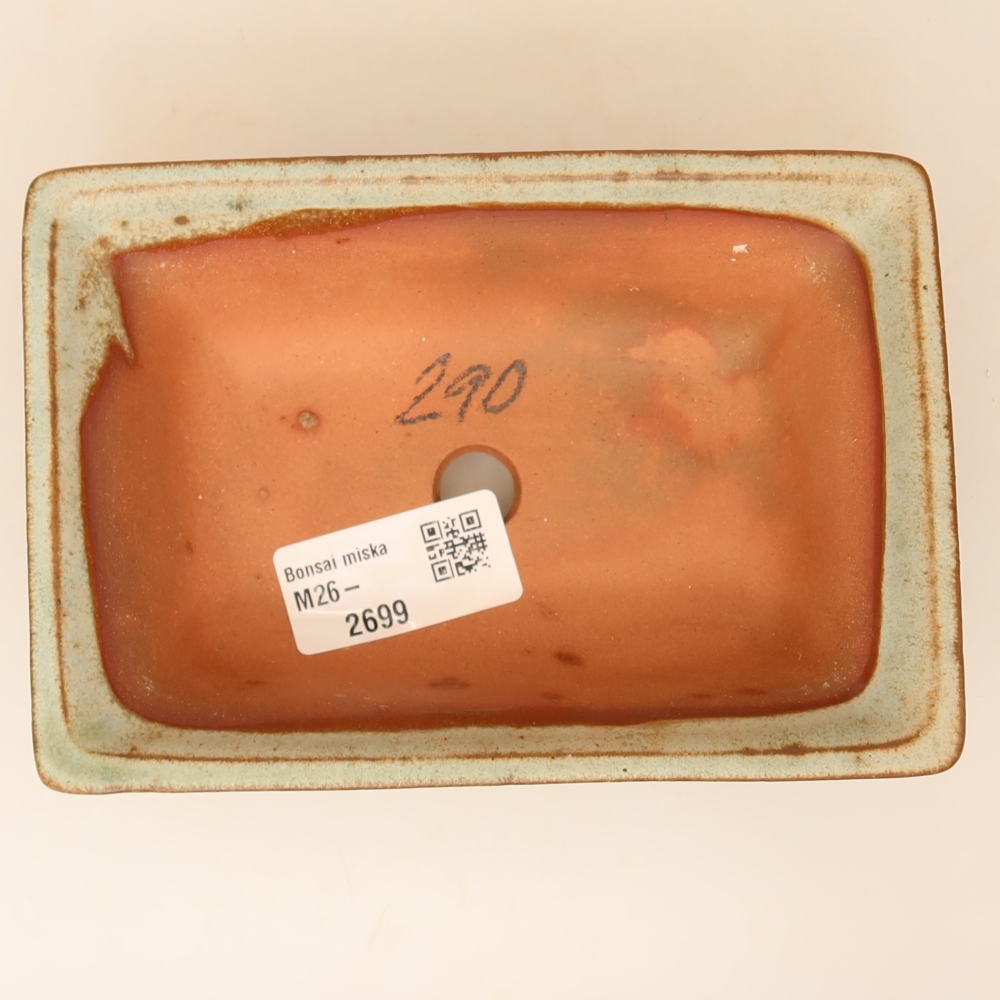 Bol en céramique  14,5 x 10 x 5 cm , couleur beige-vert