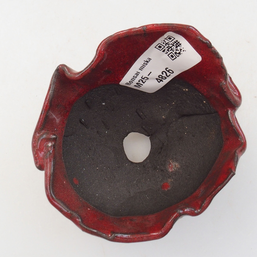 Coquille en céramique 8,5 x 8 x 6 cm , couleur rouge