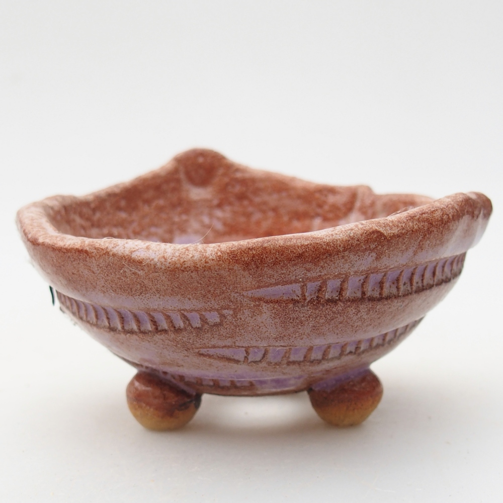 Coquille en céramique 9 x 8,5 x 6,5 cm , couleur violet