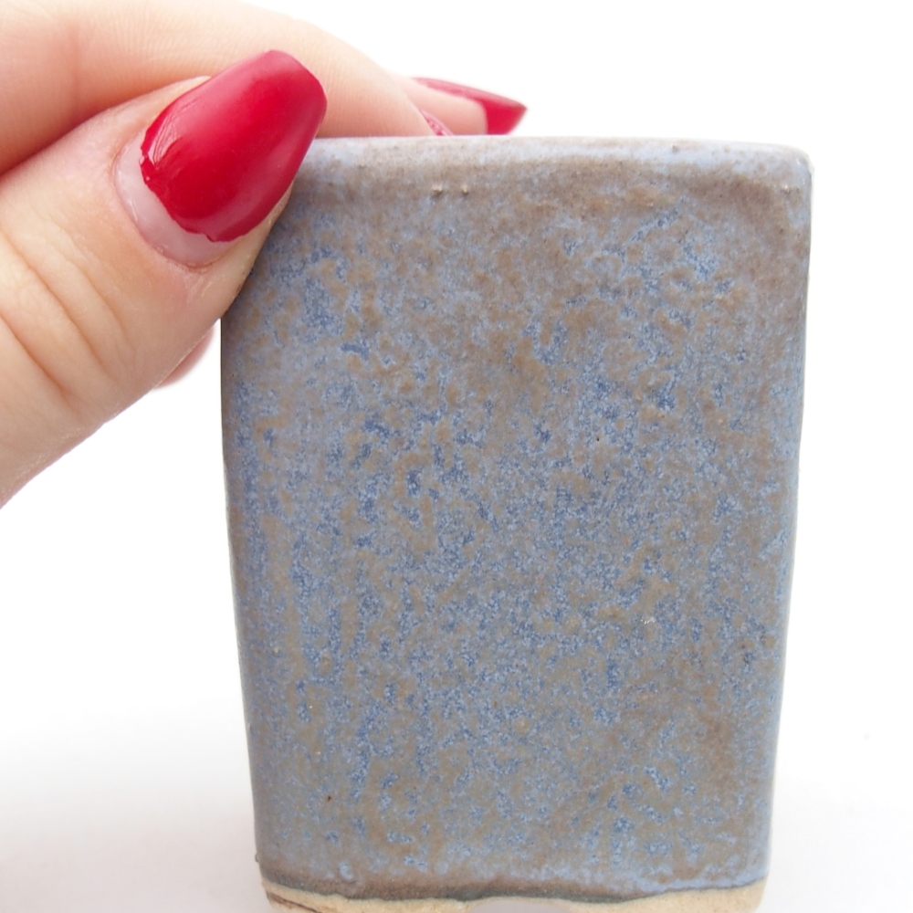 Bol à bonsaï en céramique 5 x 5 x 6,5 cm, couleur bleu
