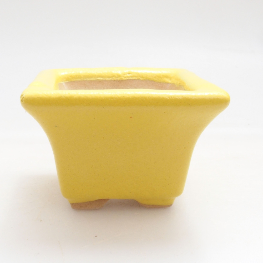 Bol à bonsaï en céramique 5 x 5 x 3,5 cm, jaune