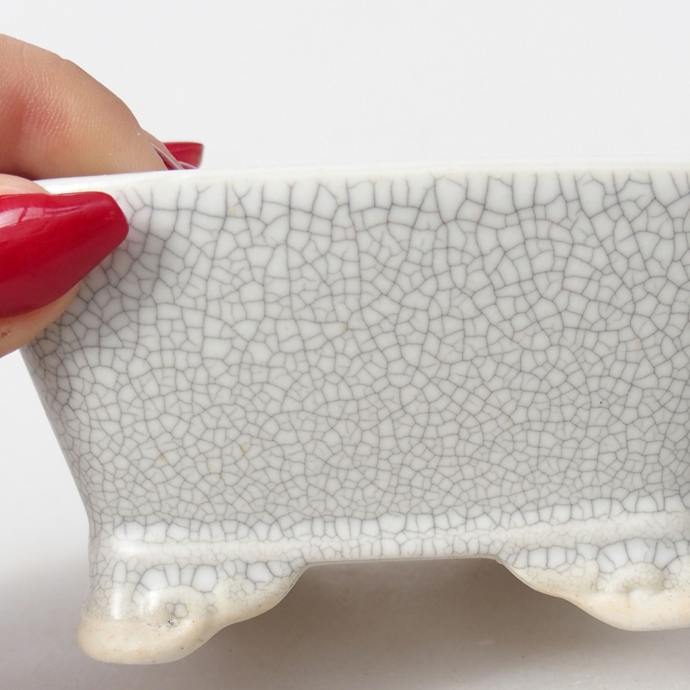 Bol à bonsaï en céramique 9,5 x 9,5 x 5 cm, couleur raku