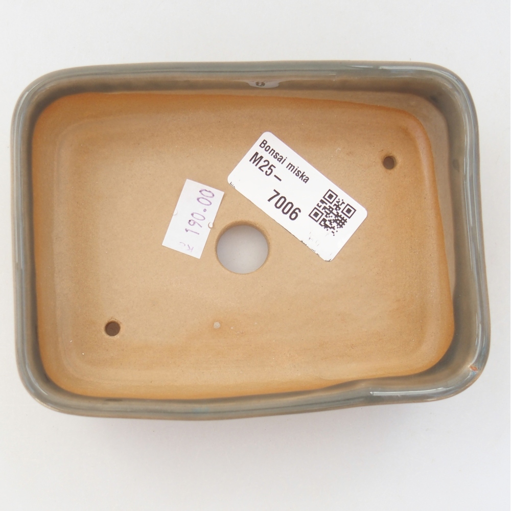 Bol à bonsaï en céramique 13 x 9,5 x 3,5 cm, gris