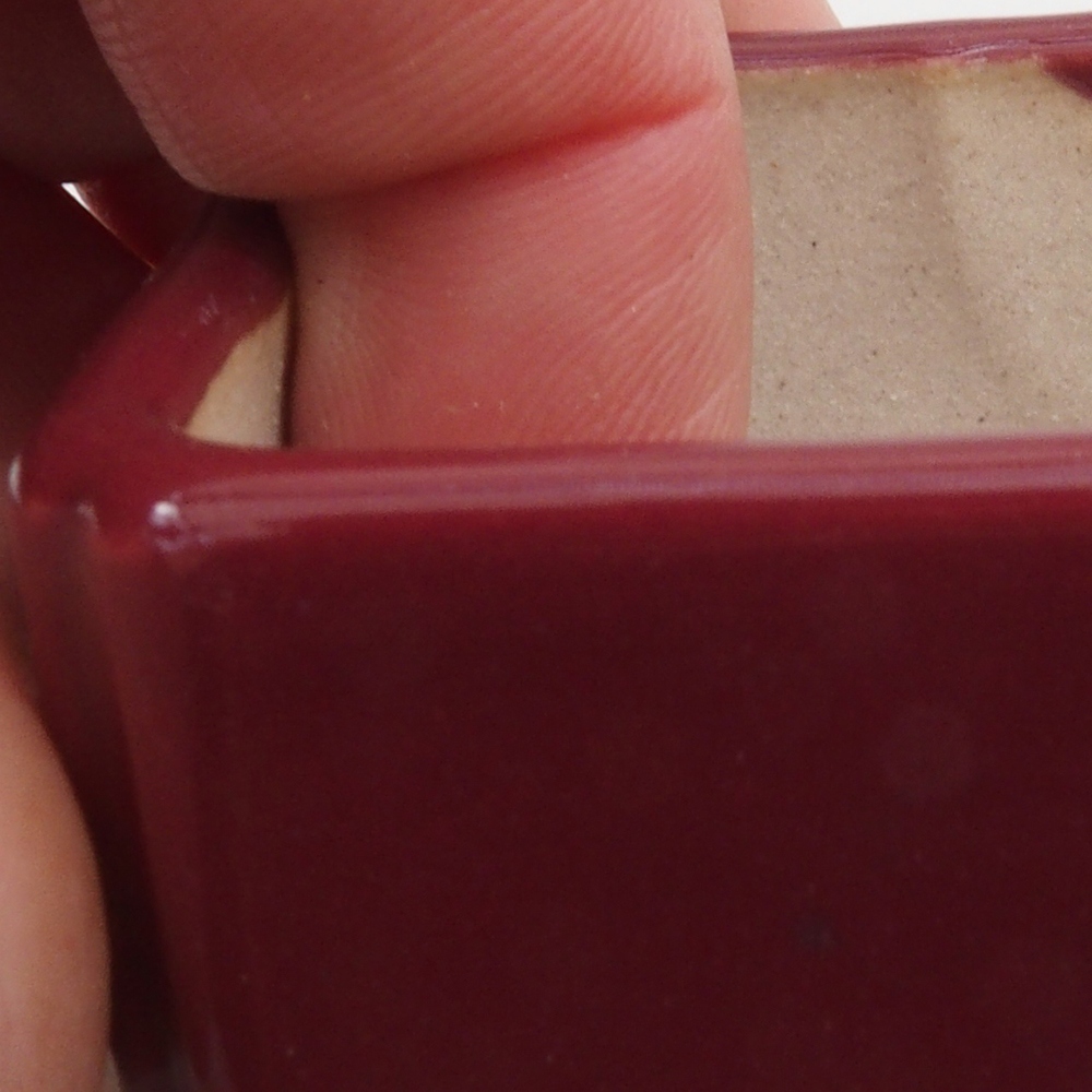 Mini bol bonsaï 4,5 x 4,5 x 3 cm, bordeaux
