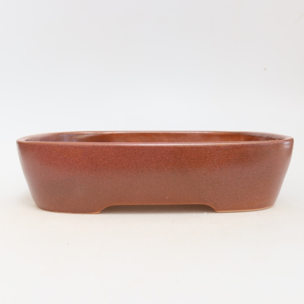 Bol à bonsaï en céramique 23 x 18 x 5,5 cm, bordeaux