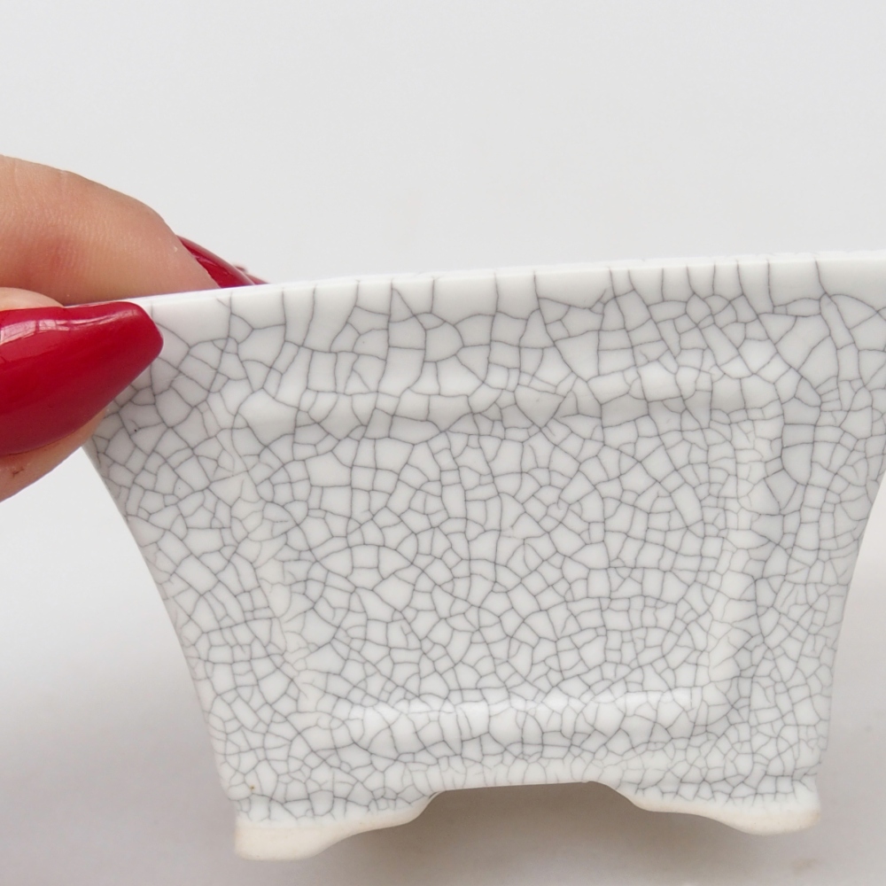 Bol à bonsaï en céramique 8,5 x 8,5 x 5 cm, couleur raku