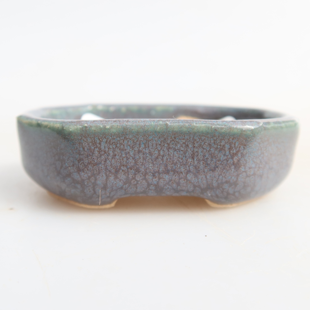 Pot à bonsaï en céramique 5,5 x 4,5 x 2 cm, couleur grise