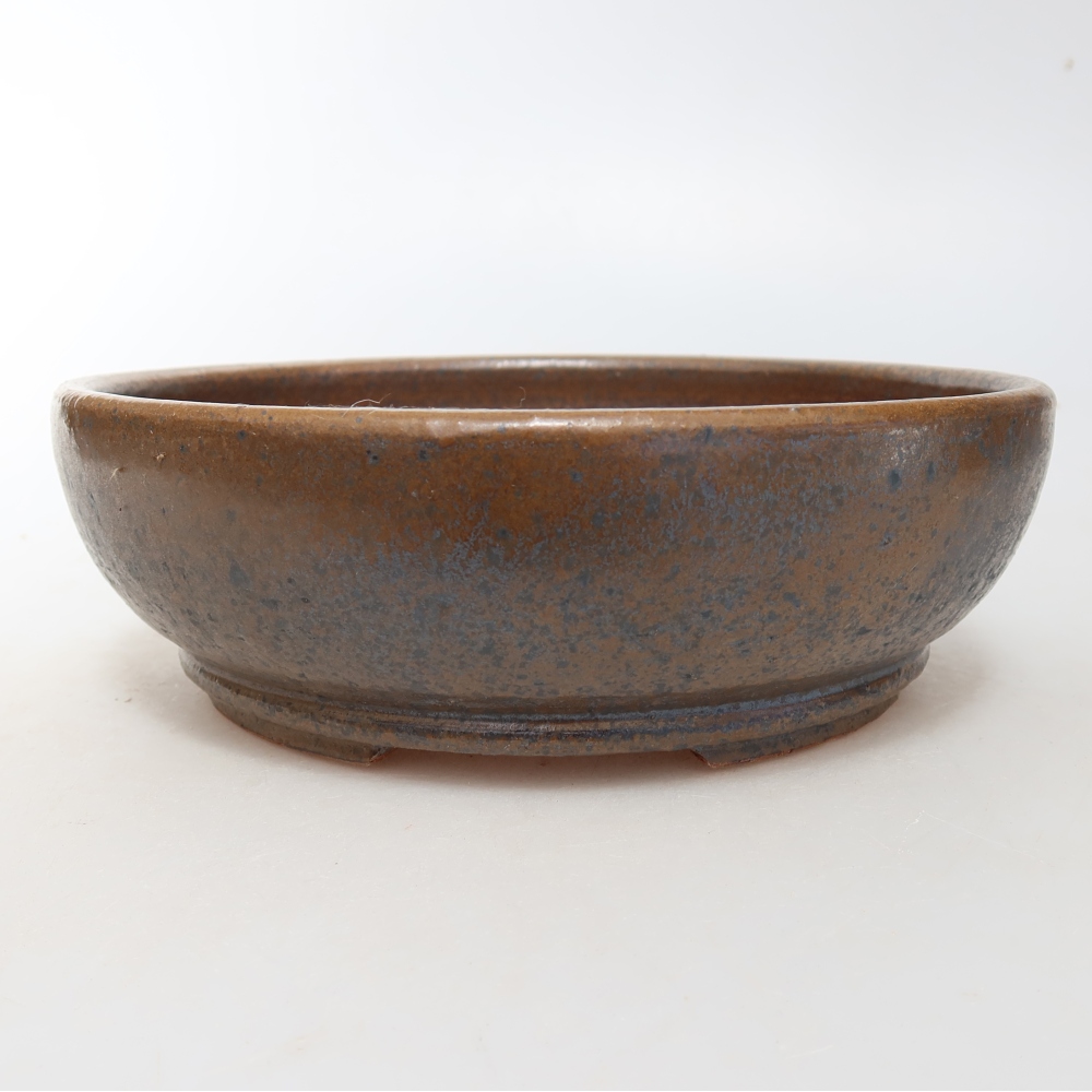Bol à bonsaï en céramique 18 x 18 x 5,5 cm, brun