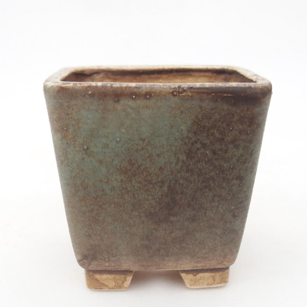Bol à bonsaï en céramique 7,5 x 7,5 x 7,5 cm, vert