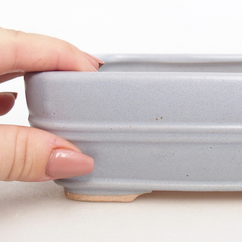 Bol à bonsaï en céramique 16,5 x 12 x 5,5 cm, couleur bleu