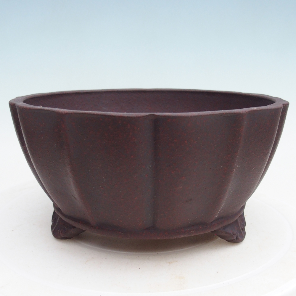 Bol à bonsaï en céramique 19 x 19 x 9,5 cm, brun