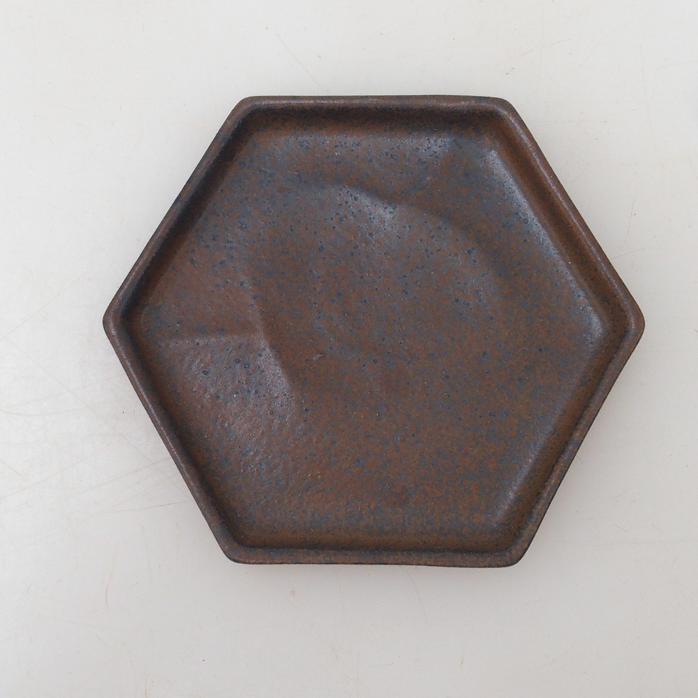 Bonsaï soucoupe hexagonale D3 - 11 x 9,5 x 1 cm