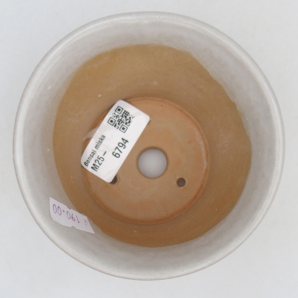 Bol à bonsaï en céramique 11 x 11 x 7 cm, blanc