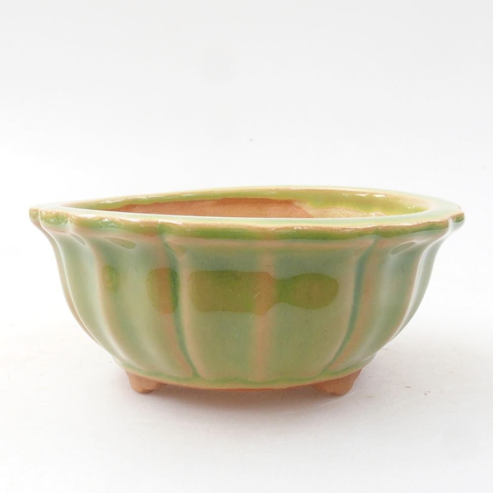 Bol à bonsaï en céramique 11 x 11 x 5 cm, vert